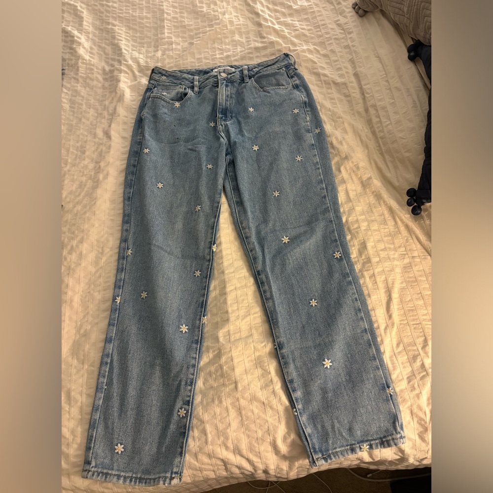 Pacsun embroidered straight leg jeans